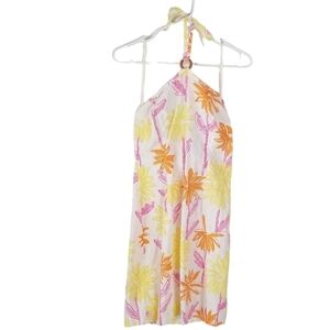 Vintage Lilly Pulitzer Glow in the Dark Halter Neck Floral Sundress Size 6